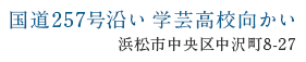 国道257号沿い 学芸高校向かい 